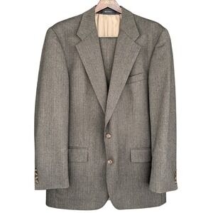 90s VTG Chaps Ralph Lauren Blazer 42 L Tall Gray 100% Wool Coat‎ Canada Classic